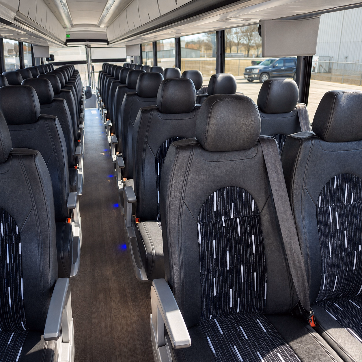 charter bus shuttles between perris and march air reserve base